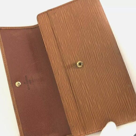 Louis Vuitton Epi Porte Feuille Sarah Leather Long Bifold Wallet Brown/2BA4653 - Picture 4 of 8